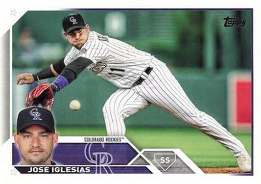 #653 José Iglesias - Colorado Rockies - 2023 Topps Baseball