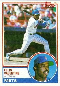 #653 Ellis Valentine - New York Mets - 1983 Topps Baseball