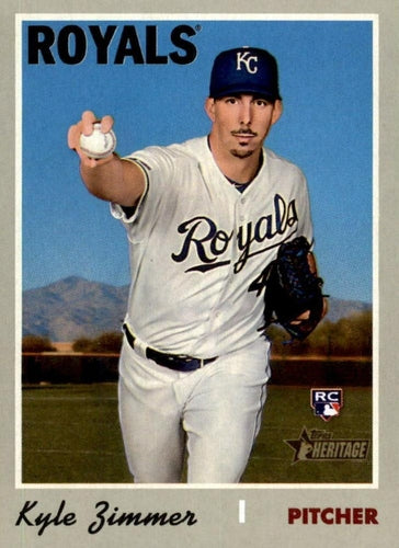#653 Kyle Zimmer - Kansas City Royals - 2019 Topps Heritage Baseball