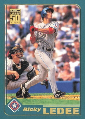 #654 Ricky Ledee - Texas Rangers - 2001 Topps Baseball