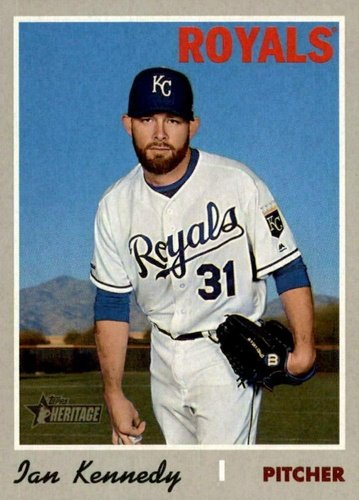 #654 Ian Kennedy - Kansas City Royals - 2019 Topps Heritage Baseball