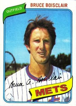 #654 Bruce Boisclair - New York Mets - 1980 Topps Baseball