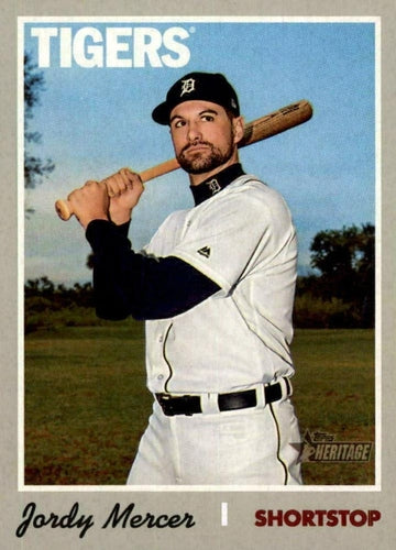 #656 Jordy Mercer - Detroit Tigers - 2019 Topps Heritage Baseball