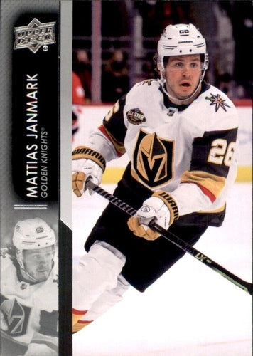 #658 Mattias Janmark - Vegas Golden Knights - 2021-22 Upper Deck Hockey
