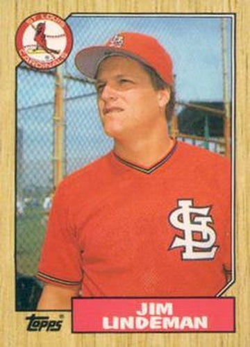 #65T Jim Lindeman - St. Louis Cardinals - 1987 Topps Traded Baseball