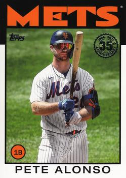#86B-65 Pete Alonso - New York Mets - 2021 Topps - 1986 Topps Baseball 35th Anniversary Series One Baseball