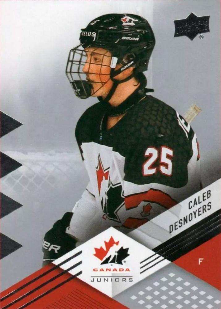#65 Caleb Desnoyers - Canada - 2024 Upper Deck Team Canada Juniors Hockey
