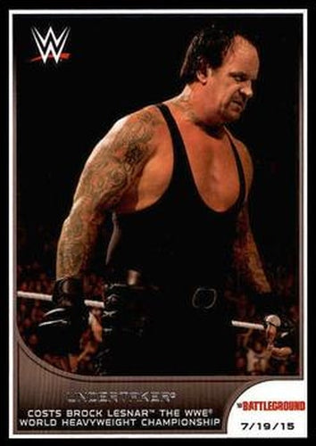 #65 Undertaker - 2016 Topps WWE Road to Wrestlemania Wrestling