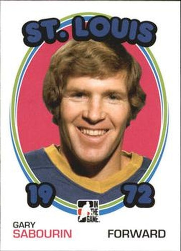 #65 Gary Sabourin - St. Louis Blues - 2009-10 In The Game 1972 The Year In Hockey