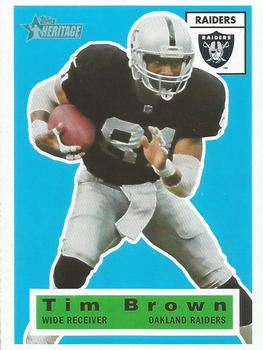 #65 Tim Brown - Oakland Raiders - 2001 Topps Heritage Football