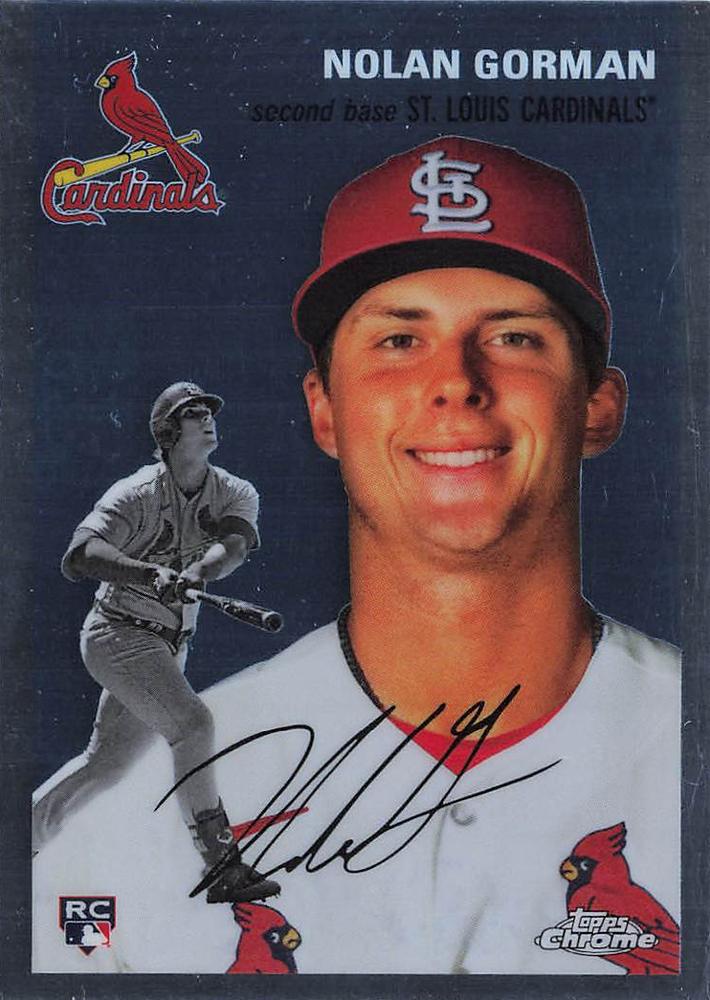 #65 Nolan Gorman - St. Louis Cardinals - 2023 Topps Chrome Platinum Anniversary Baseball