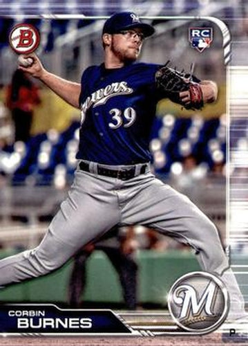 #65 Corbin Burnes - Milwaukee Brewers - 2019 Bowman Baseball