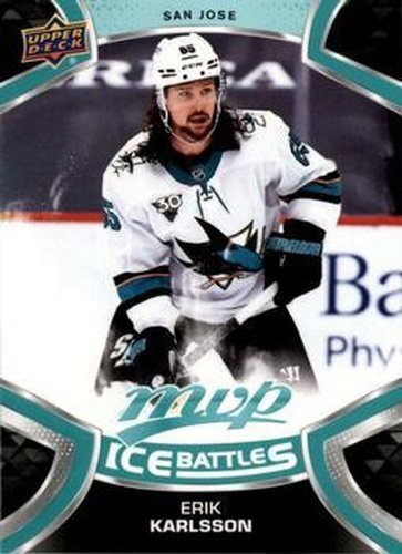 #65 Erik Karlsson - San Jose Sharks - 2021-22 Upper Deck MVP - Ice Battles Hockey