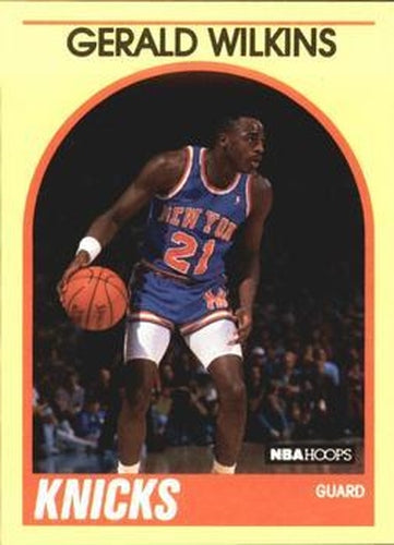 #65 Gerald Wilkins - New York Knicks - 1989-90 Hoops Superstars Basketball