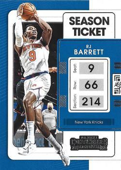 #65 RJ Barrett - New York Knicks - 2021-22 Panini Contenders Basketball