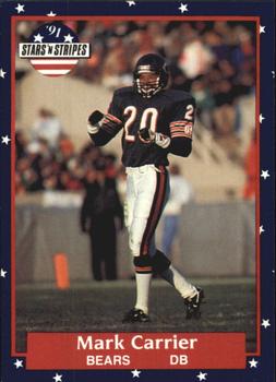 #65 Mark Carrier - Chicago Bears - 1991 Fleer Stars 'n Stripes Football