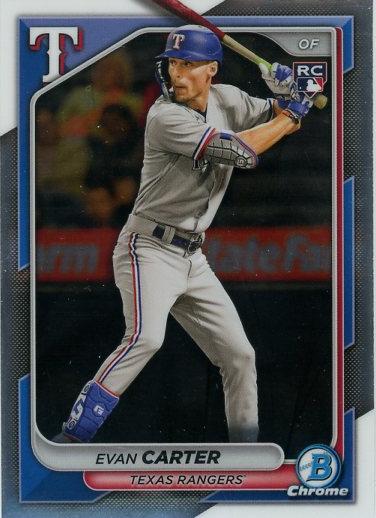#65 Evan Carter - Texas Rangers - 2024 Bowman Chrome Baseball