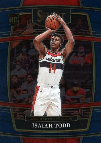 #65 Isaiah Todd - Washington Wizards - 2021-22 Panini Select - Blue Basketball