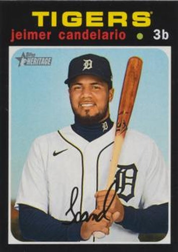 #660 Jeimer Candelario - Detroit Tigers - 2020 Topps Heritage Baseball
