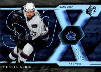 #34 Henrik Sedin - Vancouver Canucks - 2007-08 SPx Hockey