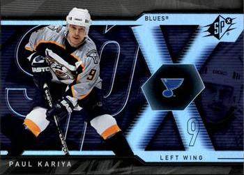 #51 Paul Kariya - St. Louis Blues - 2007-08 SPx Hockey