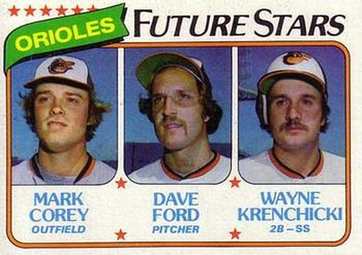 #661 Orioles Future Stars Mark Corey / Dave Ford / Wayne Krenchicki - Baltimore Orioles - 1980 Topps Baseball