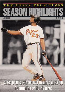#102 Alex Ochoa - Bowie Baysox - 1995 Upper Deck Minor League Baseball