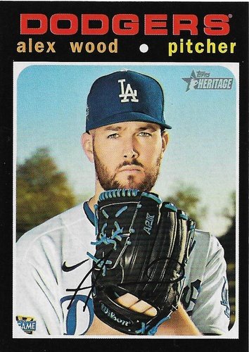 #663 Alex Wood - Los Angeles Dodgers - 2020 Topps Heritage Baseball