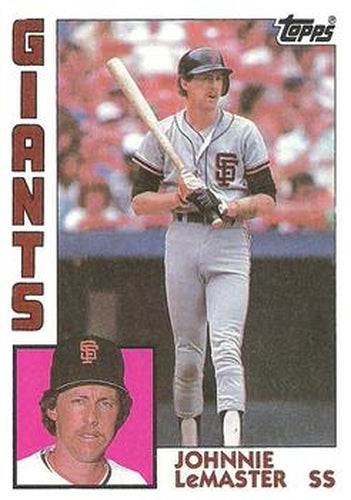 #663 Johnnie LeMaster - San Francisco Giants - 1984 Topps Baseball