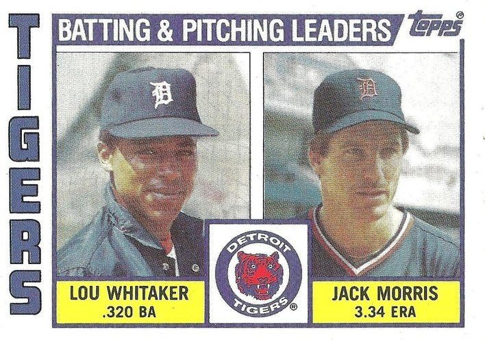 #666 Tigers Leaders / Checklist Lou Whitaker / Jack Morris - Detroit Tigers - 1984 Topps Baseball