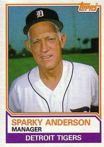 #666 Sparky Anderson - Detroit Tigers - 1983 Topps Baseball