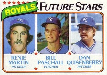 #667 Royals Future Stars Renie Martin / Bill Paschall / Dan Quisenberry - Kansas City Royals - 1980 Topps Baseball