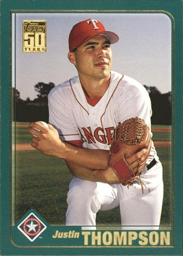 #668 Justin Thompson - Texas Rangers - 2001 Topps Baseball