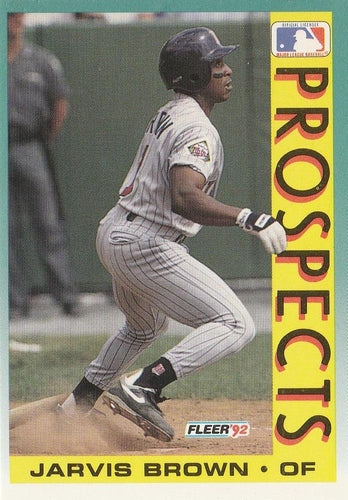 #669 Jarvis Brown - Minnesota Twins - 1992 Fleer Baseball