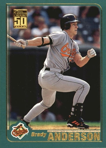 #669 Brady Anderson - Baltimore Orioles - 2001 Topps Baseball