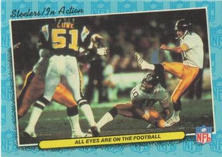 #66 All Eyes are on the Football 1986 schedule - Pittsburgh Steelers - 1986 Fleer Team Action Football