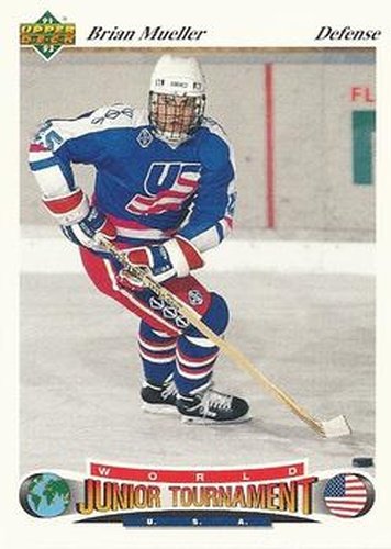 #66 Brian Mueller - USA - 1991-92 Upper Deck Czech World Juniors Hockey