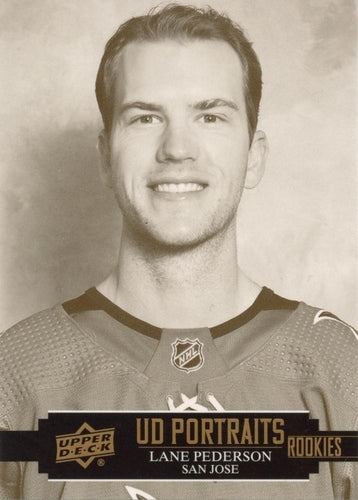 #P-66 Lane Pederson - San Jose Sharks - 2021-22 Upper Deck - UD Portraits Hockey