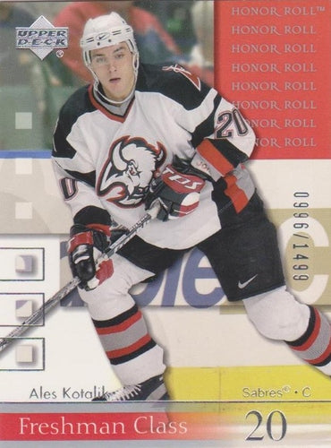 #66 Ales Kotalik - Buffalo Sabres - 2001-02 Upper Deck Honor Roll Hockey