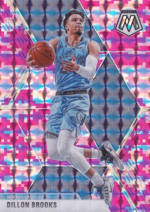 #66 Dillon Brooks - Memphis Grizzlies - 2019-20 Panini Mosaic - Camo Pink Basketball