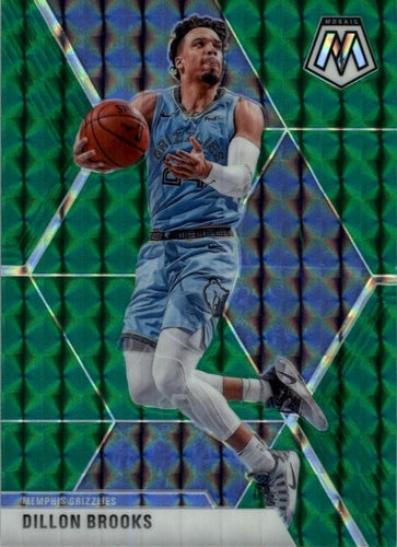 #66 Dillon Brooks - Memphis Grizzlies - 2019-20 Panini Mosaic - Green Prizm Basketball