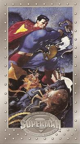 #66 Caught in the Middle - 1994 SkyBox Superman Man of Steel Platinum Series