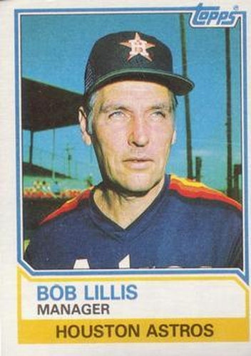 #66 Bob Lillis - Houston Astros - 1983 Topps Baseball