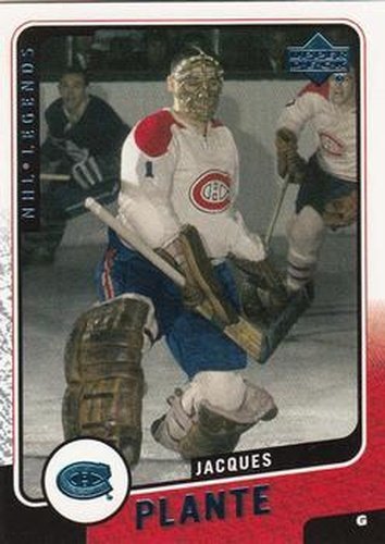 #66 Jacques Plante - Montreal Canadiens - 2000-01 Upper Deck Legends Hockey