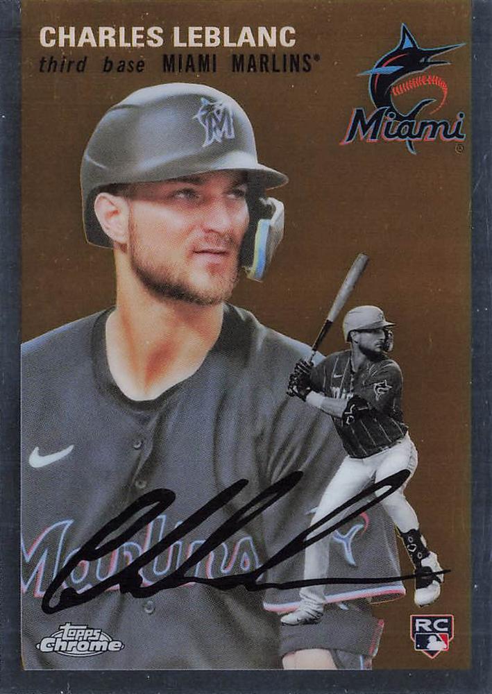 #66 Charles Leblanc - Miami Marlins - 2023 Topps Chrome Platinum Anniversary Baseball
