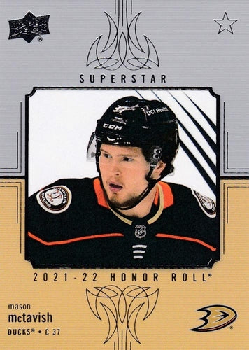 #HR-66 Mason McTavish - Anaheim Ducks - 2021-22 Upper Deck - Honor Roll Hockey