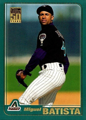 #670 Miguel Batista - Arizona Diamondbacks - 2001 Topps Baseball