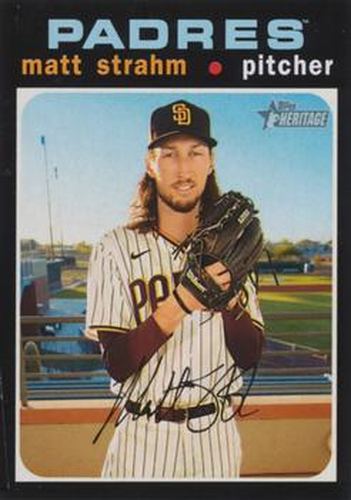 #671 Matt Strahm - San Diego Padres - 2020 Topps Heritage Baseball