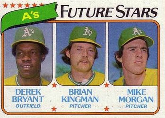 #671 A's Future Stars Derek Bryant / Brian Kingman / Mike Morgan - Oakland Athletics - 1980 Topps Baseball