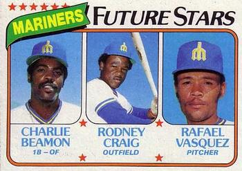 #672 Mariners Future Stars Charlie Beamon / Rodney Craig / Rafael Vasquez - Seattle Mariners - 1980 Topps Baseball